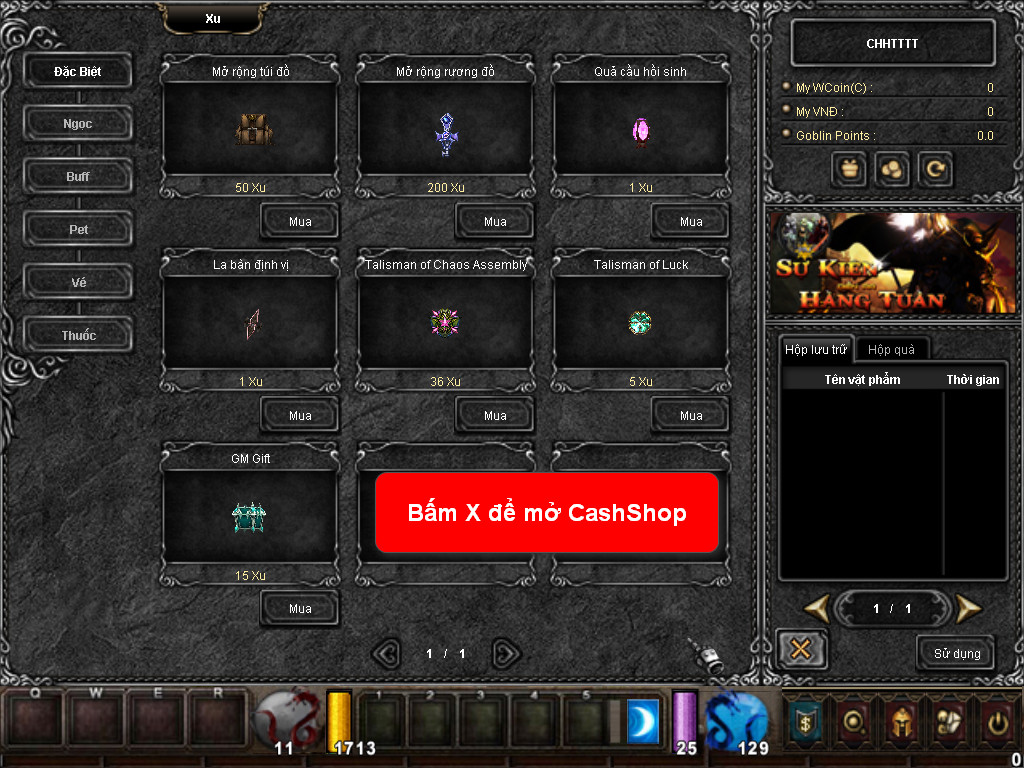 Chức năng chính của Game MU Hỏa Thần