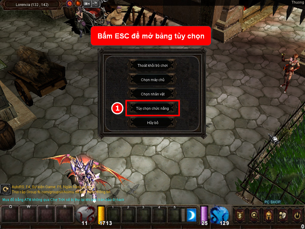 Chức năng chính của Game MU Hỏa Thần